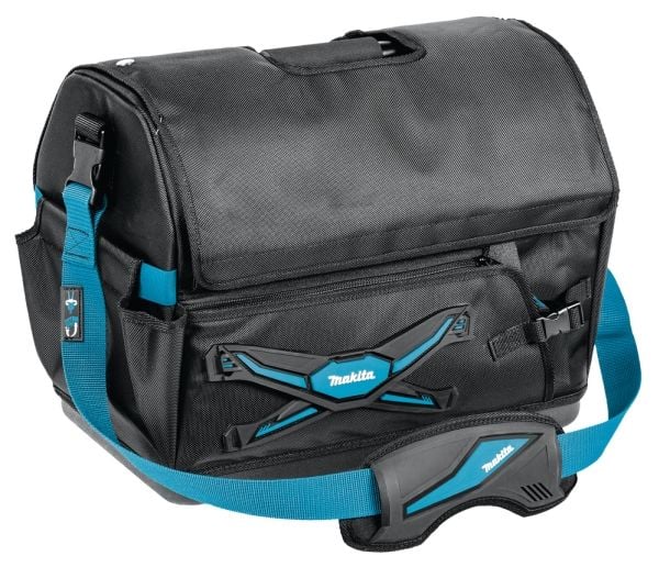 Makita Werkzeugkoffer E-05446, Musta, Sininen, Muovi, Polyesteri, Terästä, 9 taskua, Kestää hankausta, Vedenkestävä, 310 mm, 490 mm