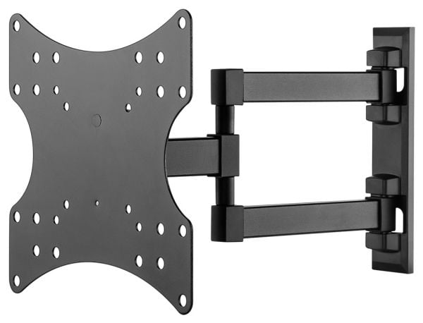 Goobay 49715, 75 x 75 mm, 200 x 200 mm, -10 - 3°, -90 - 90°, Stål, Sort