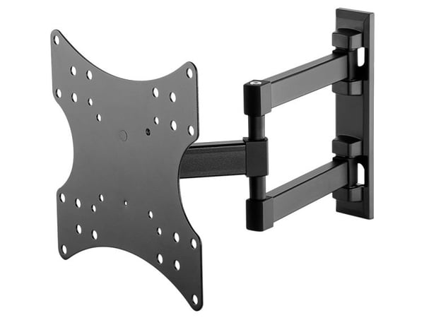 Goobay 49715, 75 x 75 mm, 200 x 200 mm, -10 - 3°, -90 - 90°, Stål, Sort