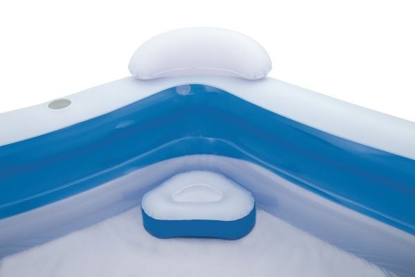 Bestway 54153, Oppblåsbart basseng, 575 l, Femkantet, 3 år, Vinyl, Blå, Hvit