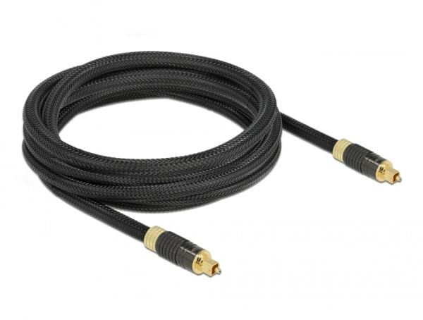 Delock - Digital audiokabel (optisk) - SPDIF - TOSLINK hann til TOSLINK hann - 3 m - fiberoptisk - antrasitt