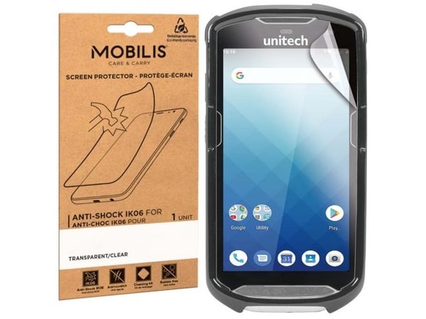 Mobilis Anti-Shock IK06 - Skjermbeskyttelse for nettbrett - ubrytelig - blank - for Unitech EA510