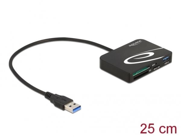 Delock - Kortleser (SD, microSD, XQD 2.0) - USB 3.2 Gen 1
