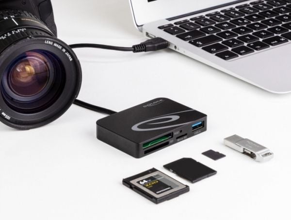 Delock - Kortleser (SD, microSD, XQD 2.0) - USB 3.2 Gen 1