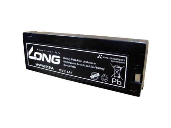 Long WP1223A blybatteri 12 V 2,1 Ah blyfleece (B x H x T) 182 x 61 x 23 mm klemmepol Lav selvutladning, vedlikeholdsfritt