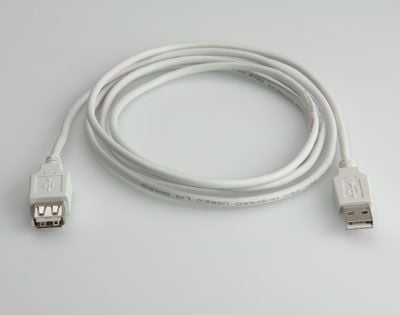VALUE USB 2.0 Cable, Type A, 1.8 m, 1,8 m, USB A, USB A, Hankjønn/hunkjønn, 0,48 Gbit/s, Hvit