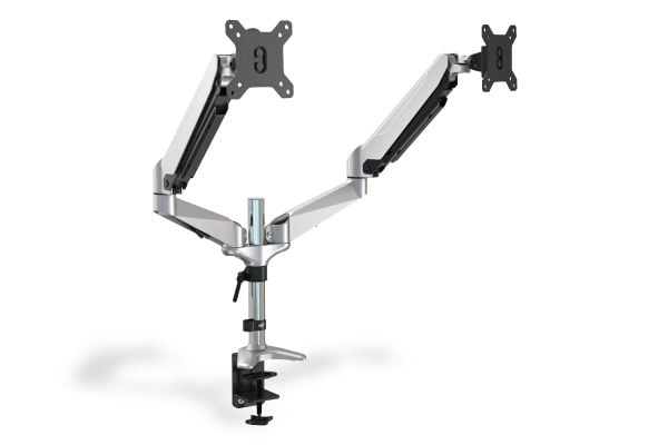 DIGITUS DA-90353 - Monteringssett (skrivebordsklemmemontering, 2 fjærarmer) - for 2 LCD-skjermer - skjermstørrelse: 17"-27" - skrivebord