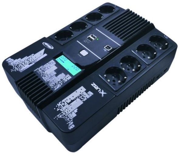 INFOSEC Zen-X 1000 - UPS - AC 220/230/240 V - 600 watt - 1000 VA - enkeltfase - USB - utgangskontakter: 8