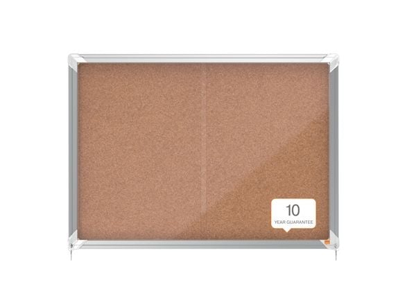 Nobo Premium Plus låsbar korktavle med skyvedør 8xA4, Innendørs, Brun, Aluminium, Aluminium, 4 mm, Kork