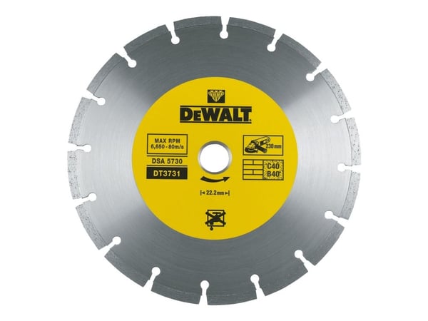 DeWALT DT3731 - Timanttinen leikkuukiekko - betonille, muuraukselle - 230 mm