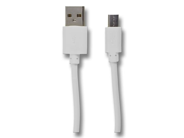 2GO 795202, 1 m, USB B, Micro-USB B, Valkoinen