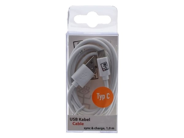 2GO 795925, 1 m, Micro-USB B, USB C, USB 3.2 Gen 1 (3.1 Gen 1), Hvit