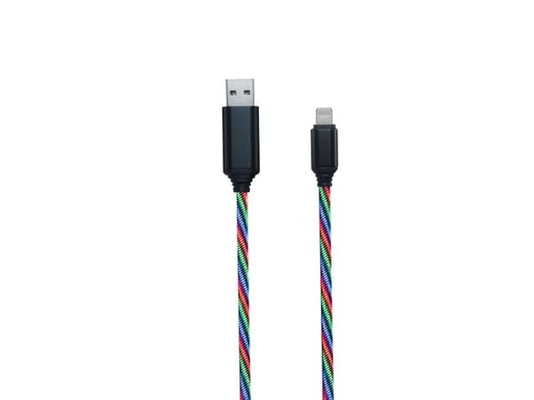 2GO 797147, 1 m, Lightning, USB B, Hankjønn, Hankjønn, Flerfarget