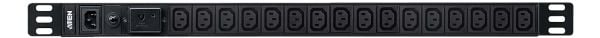 ATEN Basic PDU PE0116SG 0U/1U - Strømfordelerenhet (kan monteres i rack) - AC 100-240 V - 2400 VA - inngang: IEC 60320 C14 - utgangskontakter: 16 (...