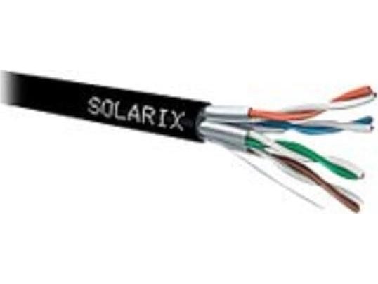 Solarix - Samlet kabel - 7.3 mm - STP - CAT 6a - IEEE 802.3af/IEEE 802.3at/IEEE 802.3bt - svart, RAL 9005