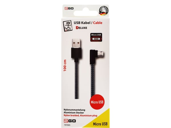2GO 797005, 1 m, USB B, Micro-USB B, Lajittelu