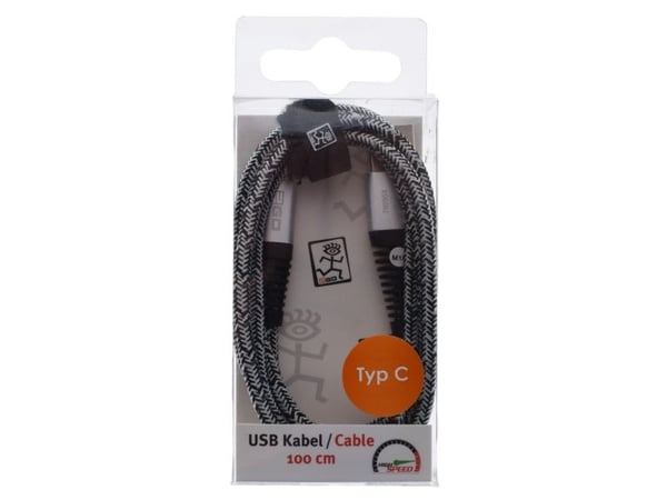 2GO 795953, 1 m, USB B, USB C, USB 3.2 Gen 1 (3.1 Gen 1), Sølv