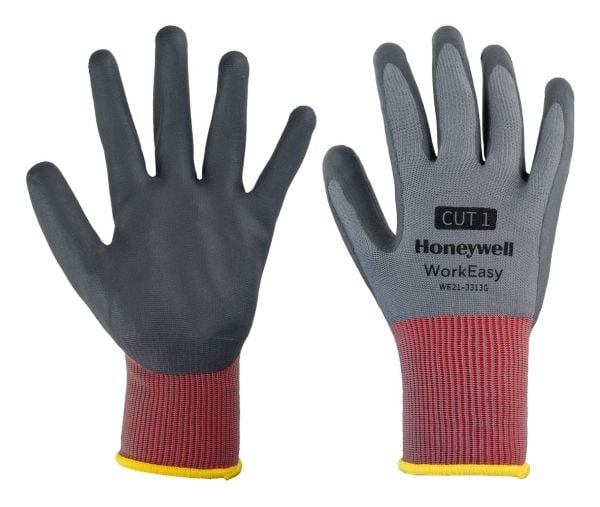 Honeywell WE21-3313G-8/M, Beskyttende votter, Grå, M, Workeasy, Slitebestandig, Oljebestandig, Punktering motstandsdyktig, Nitrilskum