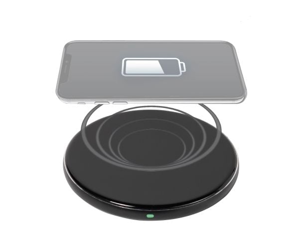 Vivanco QICHARPADVV15WBK, Automatisk, Innendørs, USB, Trådløs lading, 1 m, Sort