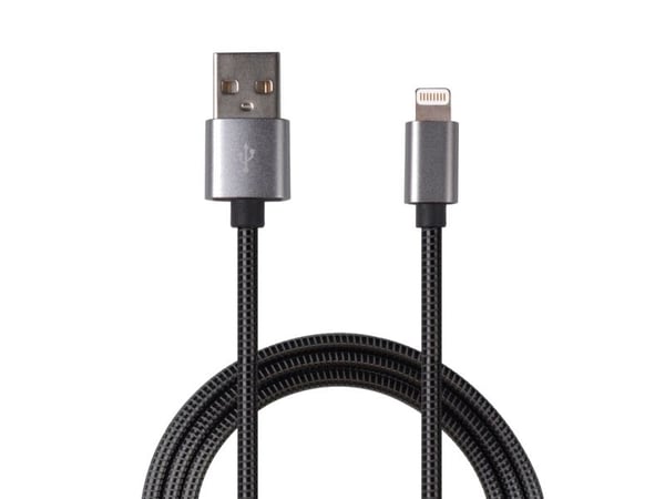 2GO 795810, 1 m, Lightning, USB B, Hankjønn, Hankjønn, Rett