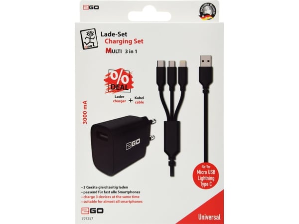 2GO 797257, inomhus, AC, 5 V, Svart