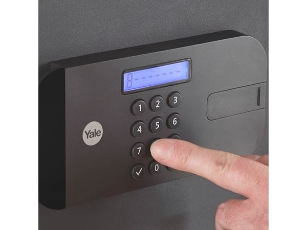 Yale YSEB/400/EB1, Frittstående safe, Sort, Kombinasjonslås, Stål, Gulv/vegg, 2 hyller