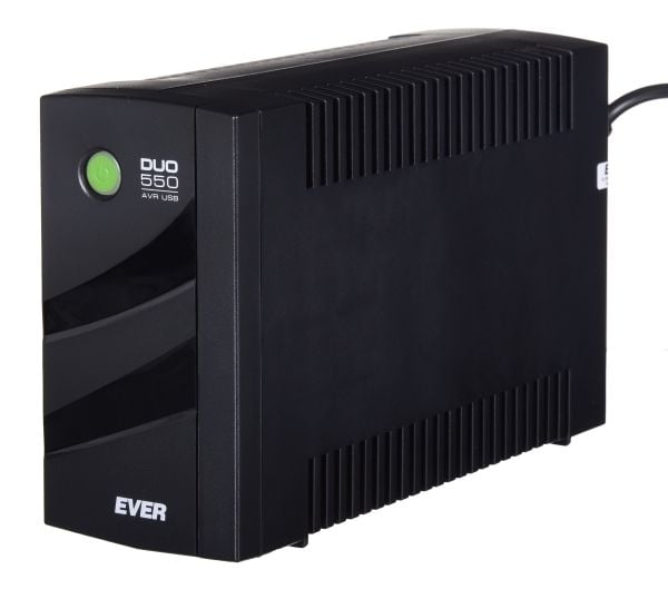 EVER DUO 550 PL AVR USB - UPS - AC 230 V - 330 watt - 550 VA - enkeltfase - 5 Ah - USB - utgangskontakter: 3