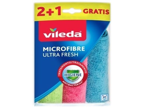 Vileda 4023103217409, Mikrofiber, Flerfarget, Maskin Vask, 60 °C, 300 mm, 300 mm