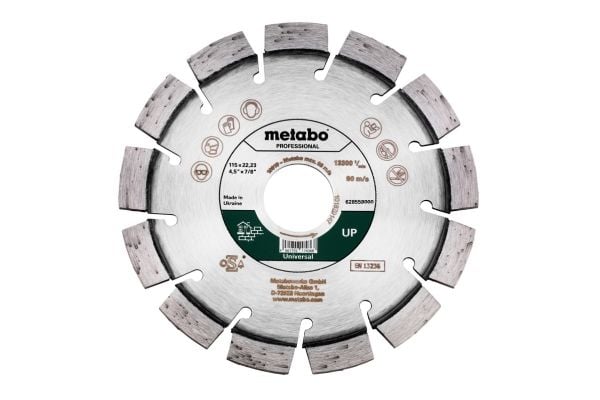 Metabo 628558000, Kutteskive, Flatt senter, Betong, Metabo, 11,5 cm, Rustfritt stål