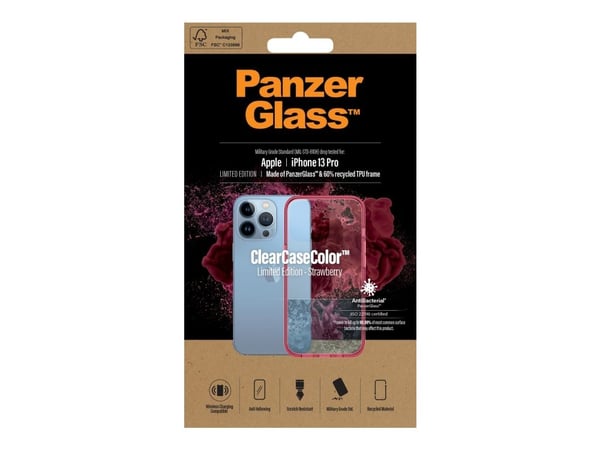 PanzerGlass 340, Suojus, Apple, Apple - iPhone 13 Pro, 15,5 cm (6.1"), Punainen