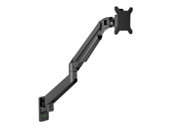 Multibrackets M VESA Gas Lift Arm Wall Single - Monteringssett (leddarm, veggmontering) - for LCD-skjerm - aluminium - svart - skjermstørrelse: 15"...