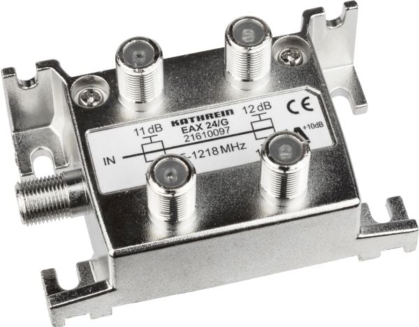 Kathrein EAX 24/G, 75 ohm (O), 5 - 1218 Mhz, alumiini, F, 74 mm, 44 mm, 44 mm