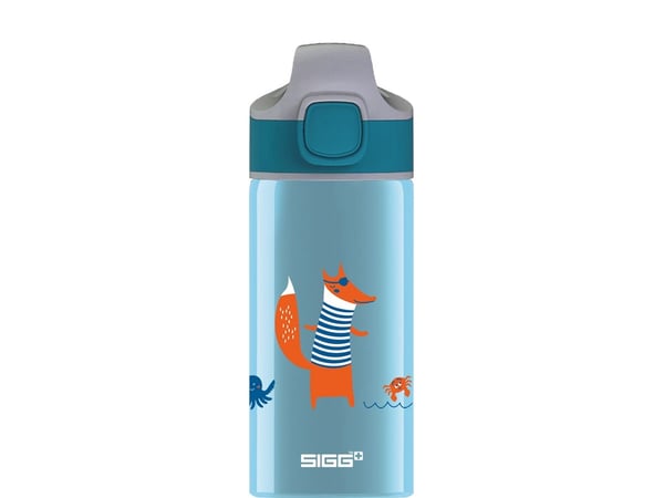 SIGG Miracle Fox, 400 ml, Daglig användning, Blå, Gjuten aluminium, Pojke/flicka, Mönstrad