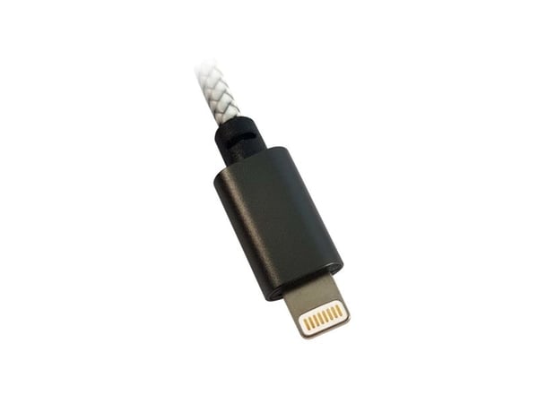 LC Power - Lightning-kaapeli - USB-uros - Lightning-uros - 1 m - Musta, hopea - Apple iPadille/iPhonelle/iPodille (Lightning)