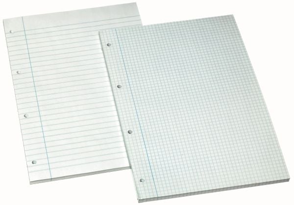 Standardblok, Bantex, Standard pad, A4 hvid, 210x297mm - (5 stk.)