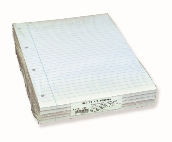 Standardblok, Bantex, Standard pad, A4 hvid, 210x297mm - (5 stk.)