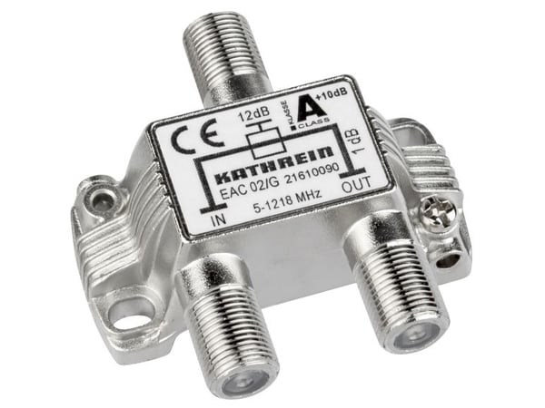 Kathrein EAC 02/G, 75 O, 5 - 1218 MHz, Hopea, Sinkki, F, 51,6 mm Kathrein EAC 02/G, 75 O, 5 - 1218 MHz, Hopea, Sinkki, F, 51,6 mm