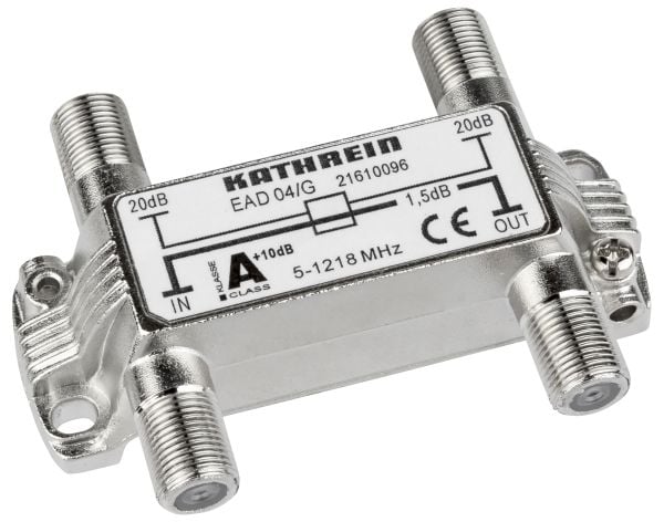 Kathrein EAD 04/G, 75 O, 5 - 1218 MHz, Hopea, Sinkki, F, 73,6 mm