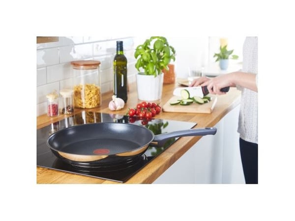 Tefal Daily Cook G7300655, Rund, Universalpanne, Rustfritt stål, Titan, Rustfritt stål, Keramikk, Halogen, Forseglet plate, Gass, Induksjon