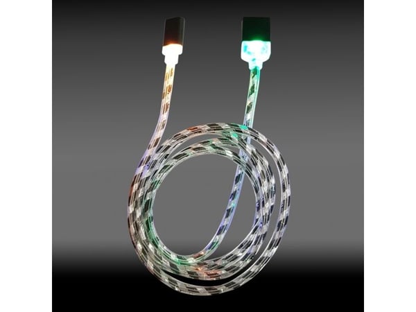 LC Power - USB-kabel - USB (M) til Micro-USB Type B (M) - 2 A - 1 m - Svart, Sølv