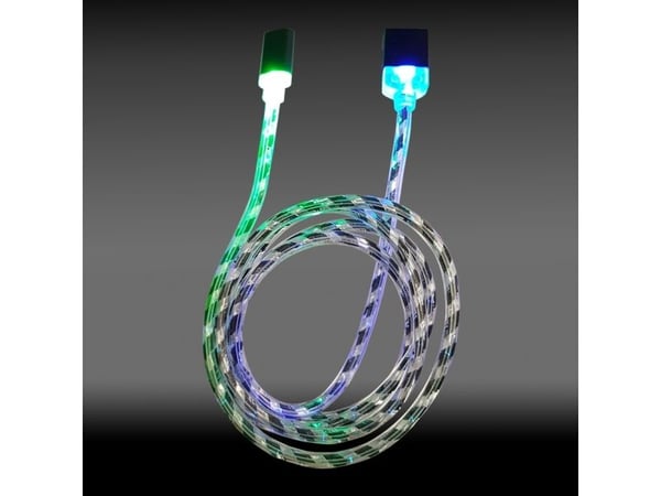 LC Power - USB-kabel - USB (M) til Micro-USB Type B (M) - 2 A - 1 m - Svart, Sølv