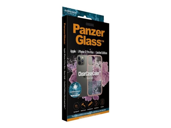 PanzerGlass ClearCaseColor - Limited Edition - bakdeksel til mobiltelefon - herdet glass, termoplastisk polyuretan (TPU) - rosa gull - for Apple iP...