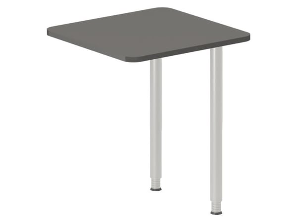 Skrivbord, tillbyggnad DNA antracit 600×600 mm I-ben svart Skrivbord, tillbyggnad DNA antracit 600×600 mm I-ben svart