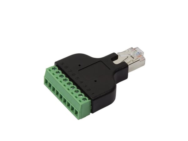 LogiLink MP0050, RJ45, 8 pin terminal, Sort