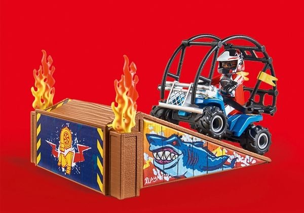 Playmobil Stuntshow 70820, Bil og billøp, 4 år, Flerfarget, Plast