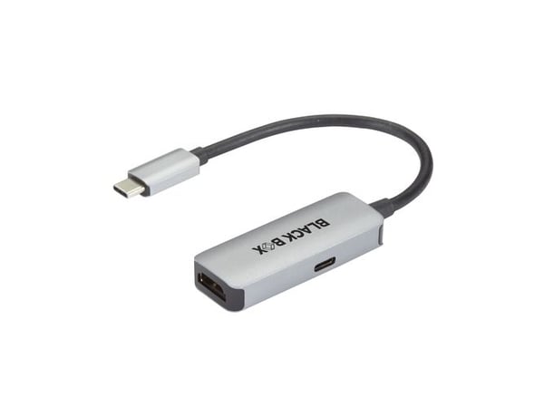 Black Box - Video adapter - USB-C hann til HDMI, USB-C hunn - støtte for 4K 60 Hz (3840 x 2160), støtte for Power Delivery 3.0