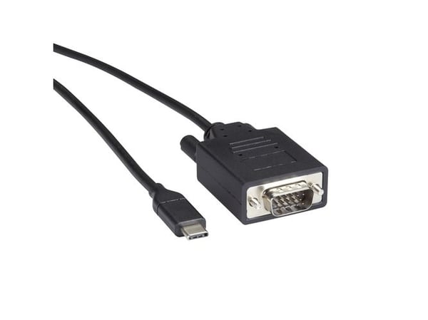 Black Box VA-USBC31-VGA-006, 1,8 m, VGA (D-Sub), USB C, Hankjønn, Hankjønn, Sort