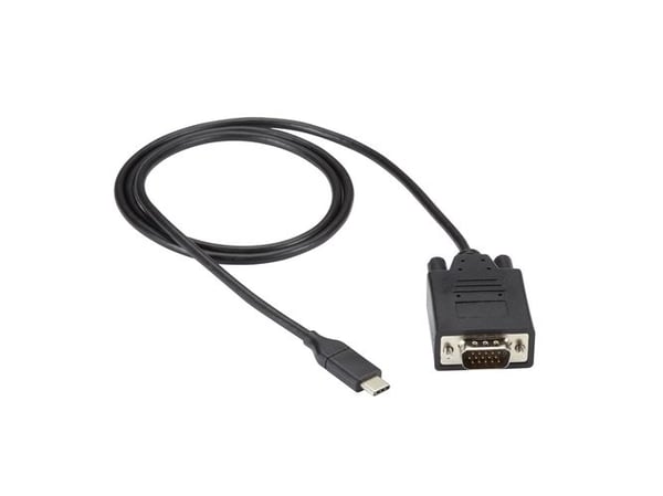 Black Box VA-USBC31-VGA-006, 1,8 m, VGA (D-Sub), USB C, Hankjønn, Hankjønn, Sort