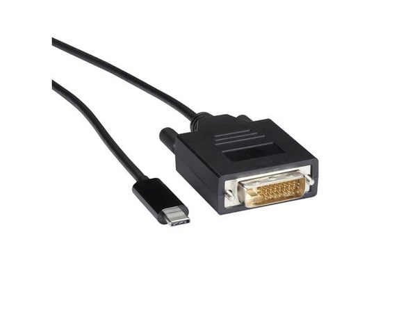 Black Box VA-USBC31-DVID-006, 1,8 m, USB Type-C, DVI-D, Hankjønn, Hankjønn, Rett