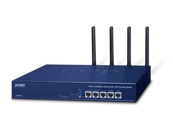 PLANET Wi-Fi 6 AX2400 2.4GHz/5GHz, Ethernet/bredbåndsforbindelse, Blå, Frittstående router